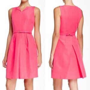 Ted Baker Hot Pink Sleeveless Fit & Flare Dress